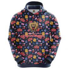Black Customized Sublimation Hoodie With Gift and Sock Pattern thumbnail-2