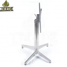 High Quality Detachable 304# Stainless Steel Folding Table Base Hot Sale Brushed Stackable Leg thumbnail-3