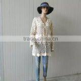 2016 Summer Promotion High Quality Cotton Fabric Lace Coat,lace Cardigan thumbnail-4