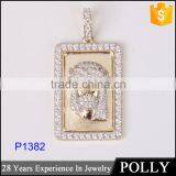 2015 Hot Sales 925 Silver Moon Start Pendant Necklace Engraved Jewelry thumbnail-3