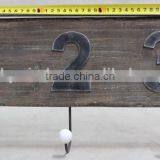 Antique Sand Blasting Farmhouse 3 Hook Coat Rack thumbnail-1