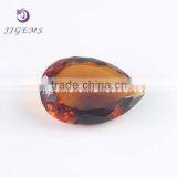 Pear Shape Big Size Dark Yellow Synthetic Quartz