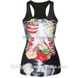 logo print tank top made in china bulk tank top for women