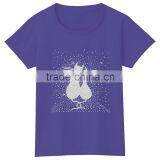 OEM Wholesale Glitter Rhinestone Cats Motif Shiny Bling Women Tshirt thumbnail-6