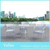 Modern Elegant Outdoor Rattan Round Set of Dining Table