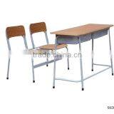 Two Seater Table Double School Desk And Chair thumbnail-2