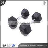 High Quality PU Encased Solid Hex Dumbbell thumbnail-1