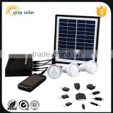 high quality emergency lamps portable 3 led bulbs off grid solar system with solar panel
