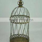 14A389MCE Rustic Gold Metal Wire Bird Cages, Cage for Plants Stand thumbnail-3