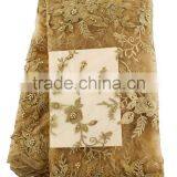 CL17-108 High Quality Embroidery Mesh Lace African French Beaded Net Lace Fabric With Beads thumbnail-2