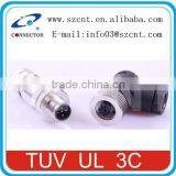 M12 5pins Male Cable Connector Shiledable Screw Termination With Shileding Ring thumbnail-1