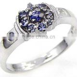 Genuine Gemstone & .925 Sterling Silver Ring Jewelry Tanzanite Ring Wholesale Silver Jewelry