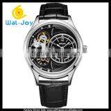 WJ-5530 Hollow 30M Water Resistant Quartz Attractive Leather Megir Hand Watch for Men thumbnail-3