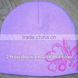 Jacquard Knitted Hat With Fashion Rhinestone thumbnail-1
