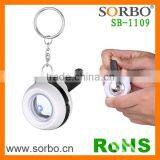 Cheap Hand Crank Plastic Flashlight Keychain thumbnail-4