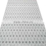 Jaquard flat weave art silk with canvas backing rug