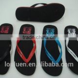 663 LOULUEN Custom Fashion EVA And PVC Slippers Men Beach Flip Flops With Logo