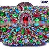 CB0132-13 2016 new design hot sale elegant and luxury Rhinestones African Handbag for wedding/party