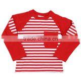 Wholesale 2016 Latest Design Green Stripe Baby Boy Cotton Raglan Pockets Design Fashion Kids Boys Knit Shirts thumbnail-2