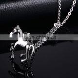 Fashion Sturdy Chain Necklace Horse Pendants Necklace Accessories Animal Type Dress Jewelry For Men thumbnail-4