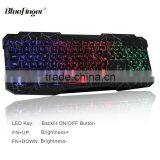 Colorful Cool Cheaper USB Wired Keyboard in Rainbow Crack Parttern thumbnail-2
