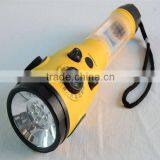 Made in China saving Cheap plastic NOAA dynamo radio solar dynamo flashlight with radio