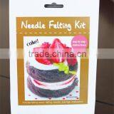 DIY Wool Felting Strawberry Chocolate Cake Craft Kit