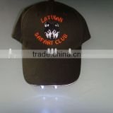 heavy bruchsed cotton twill custom embroidery baseball led hats