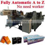 No Need Worker A to Z Pocket Tissue Fully Automatic Handkerchief Machine Production Line