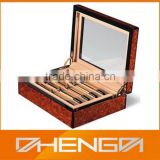 High quality custom made-in-china red fancy wooden pen box with window (ZDS-F006)