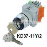 Key Selector Actuator , selector switch,Two Position or Three Position KD37-11Y/2 KD37-20Y/3