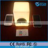Cube Shape Led Light up Rgb Color Changing Portable Waterproof Wireless Bluetooth Speaker