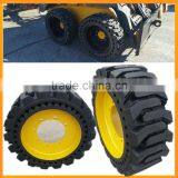 12-16.5 12.16.5 Skidsteer Tires Bobcat Solid With Rim 9.75x16.5 thumbnail-1