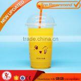 20oz Pet Plastic Cup Print With Straw