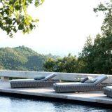 Outdoor Chaise Lounge Alu Frame Rope Weave Axvision Fabric Garden Beach Side Swimming Pool Side
