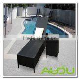 Audu Foldable Wicker Chaise Lounges With Small Side Table thumbnail-5