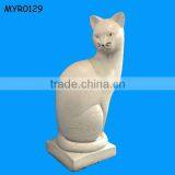 White Cat Garden Concrete Statue for Outdoor Decoration thumbnail-1