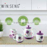 Ceramic Tea Pot Set With Teapot, Two Cups and Saucers, thumbnail-1