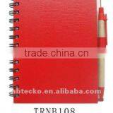 With Leather Like Cover Recycled Notebook (with Eco-pen)