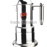China New Product 4cup silver moka coffee maker