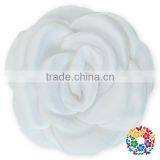 White Ribbon Flower for Headband Cute Hair Accessory for Kids Elastic Flower Headband thumbnail-1