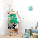 New Design Solid Beech Wood Coat Rack Hat Purse Display Stand With Shoe Bench Entry Way Coat Rack thumbnail-3