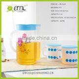 Set of 3 Pcs Double Layers PP Cold Water Teapot Jug Plastic Kettle thumbnail-2