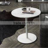 2015 New Design Marble Top Metal Base Round Coffee Table