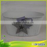 White and Green 12 Inch Flower Pot Or Any Size Welcome OEM thumbnail-6
