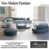 2017 New Famous Italy Fashion Cow Leather Living Room Sofa Set 1:1 Copy Foshan Lecong Furniture Supplier thumbnail-1