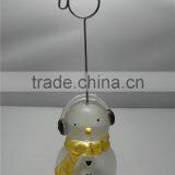 Snowman Memo Clips With Multicolor Molded Acrylic Based thumbnail-1
