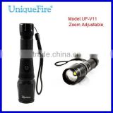 1000lumens uniquefire v11 led convex lens led flashlight torch for police Cree cheap flashlight for fire department