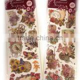 Embossed Sticker, Antique Elegance Design Sticker for Decoration, Classic Decorative Shinny Glitter Sticker thumbnail-6