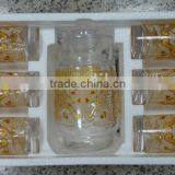 JK035 7pcs Glass Drinking Set With Deco thumbnail-1